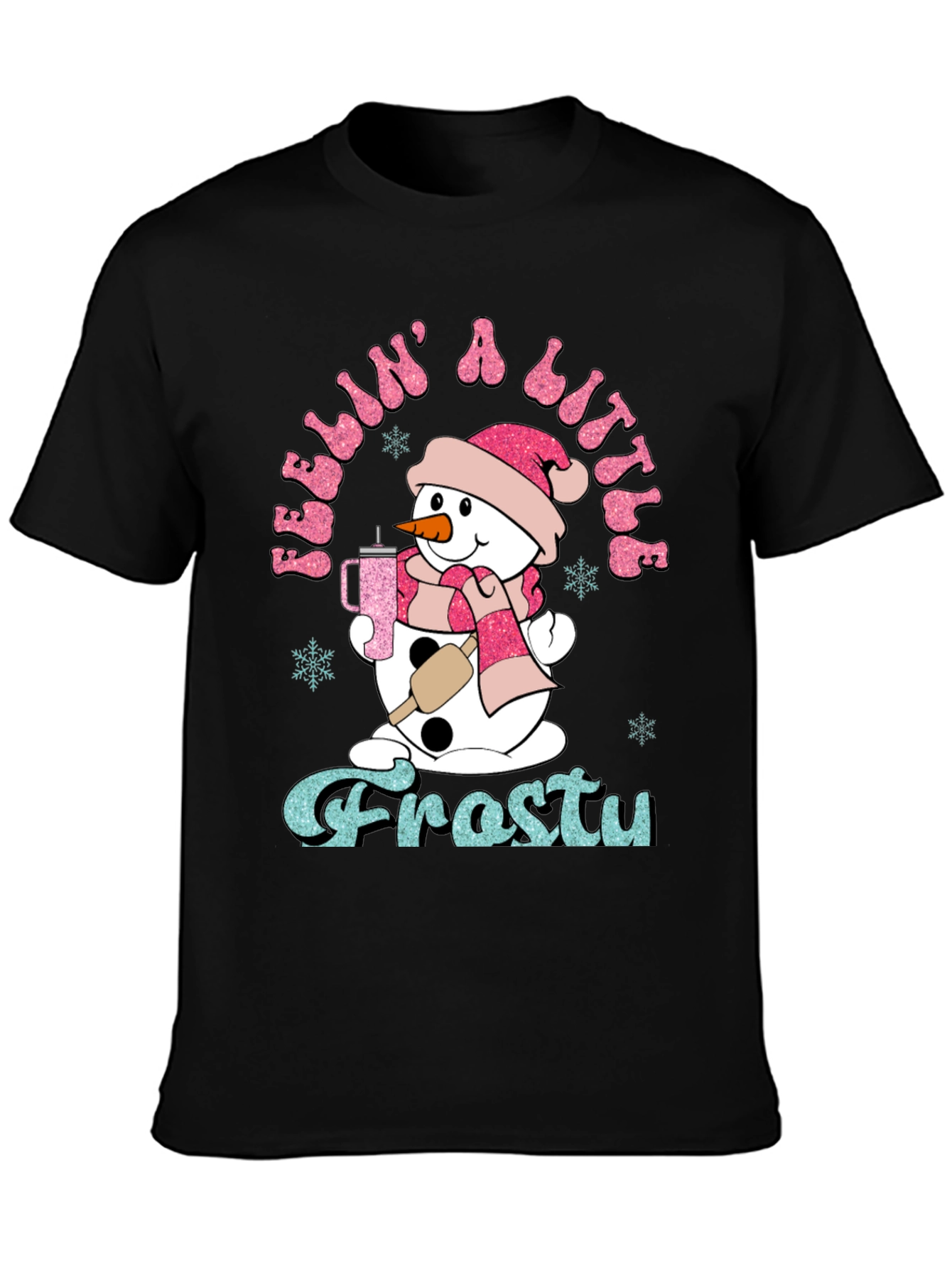 Feelin a Little Frosty Snowman Graphic Tee