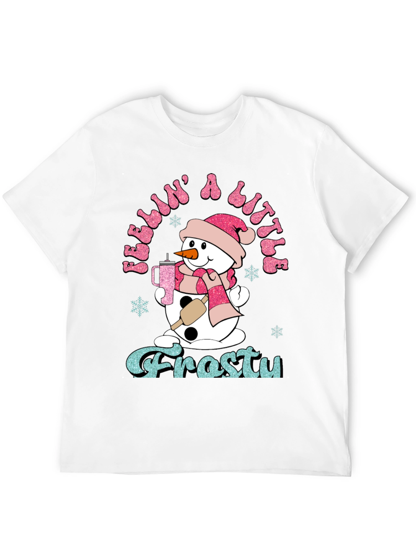 Feelin a Little Frosty Snowman Graphic Tee