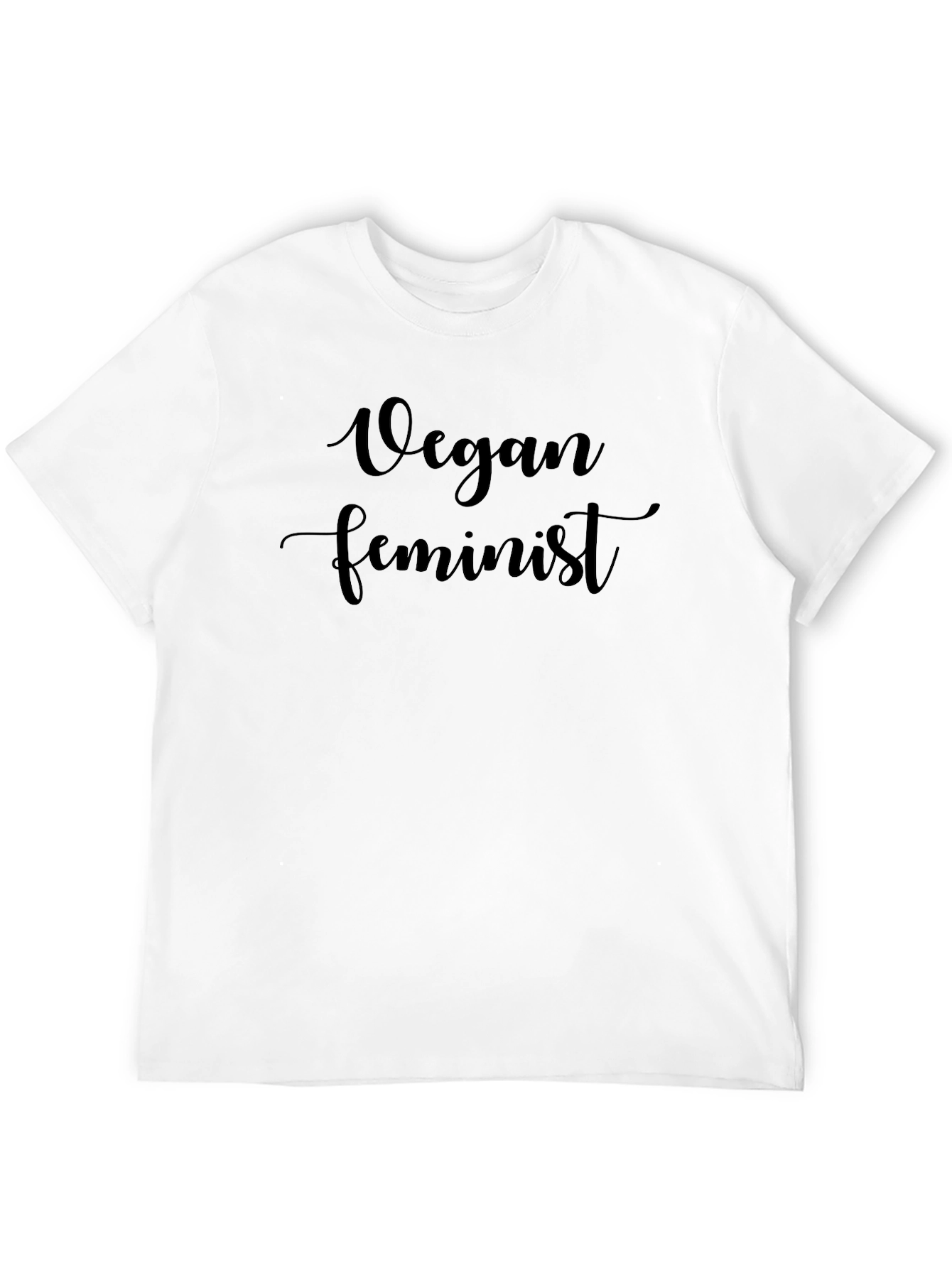 Vegan Feminist Black T-Shirt
