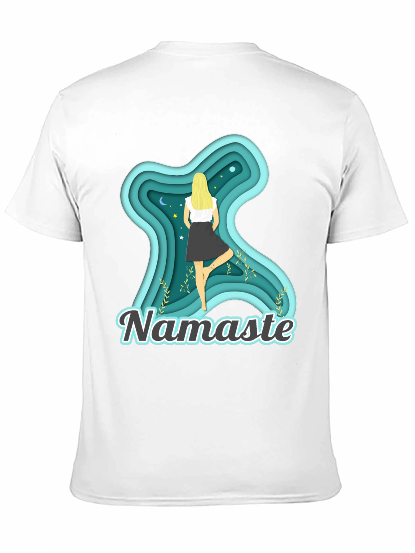 Namaste Yoga T-Shirt - Meditative Tree Pose