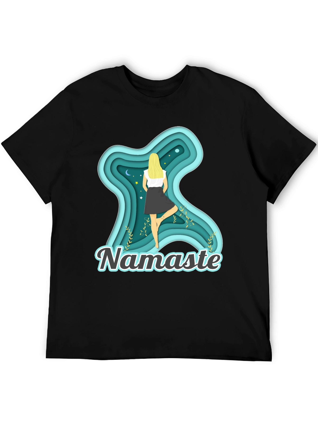 Namaste Yoga T-Shirt - Meditative Tree Pose