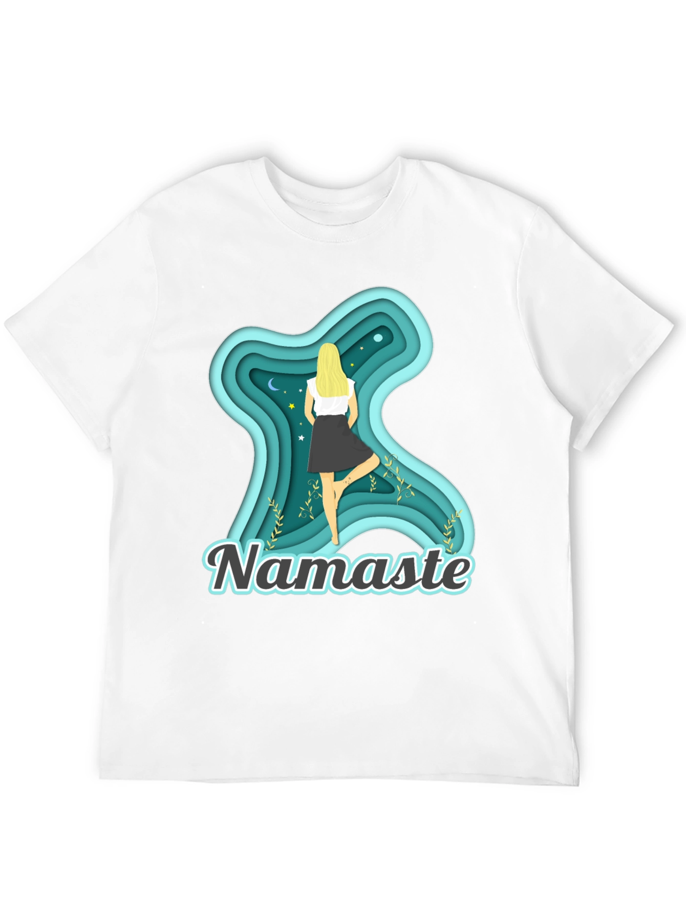 Namaste Yoga T-Shirt - Meditative Tree Pose