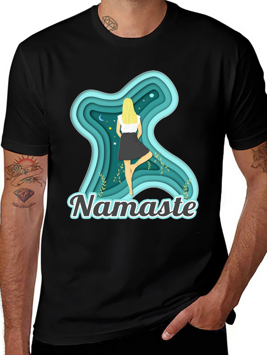 Namaste Yoga T-Shirt - Meditative Tree Pose