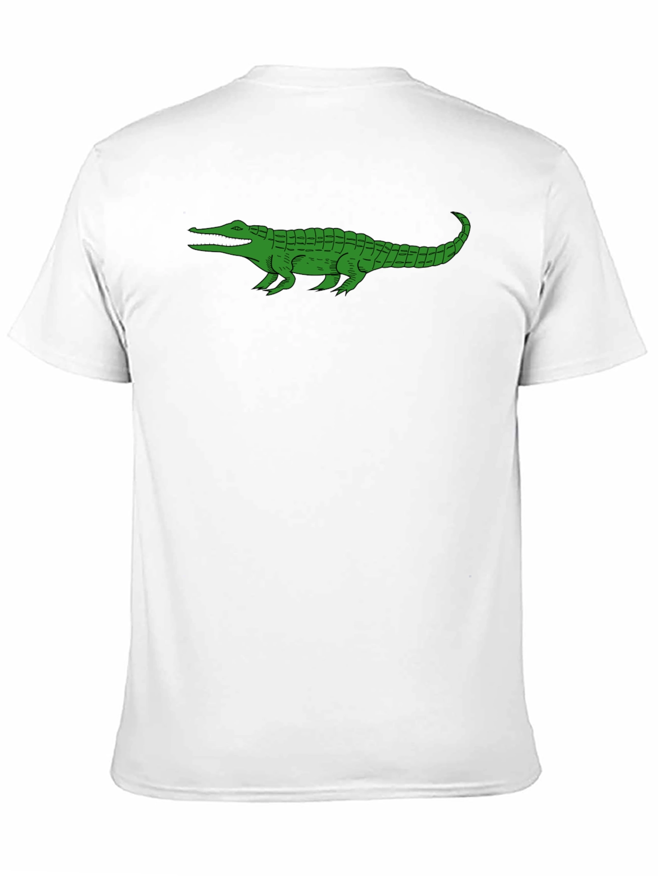 Green Alligator Graphic Tee - Black