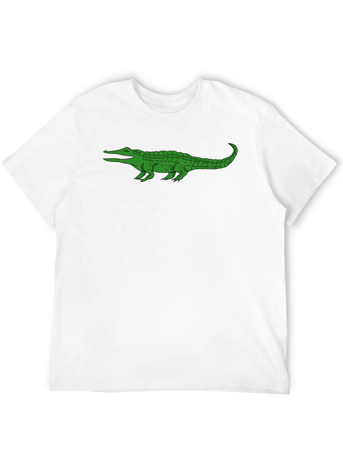 Green Alligator Graphic Tee - Black