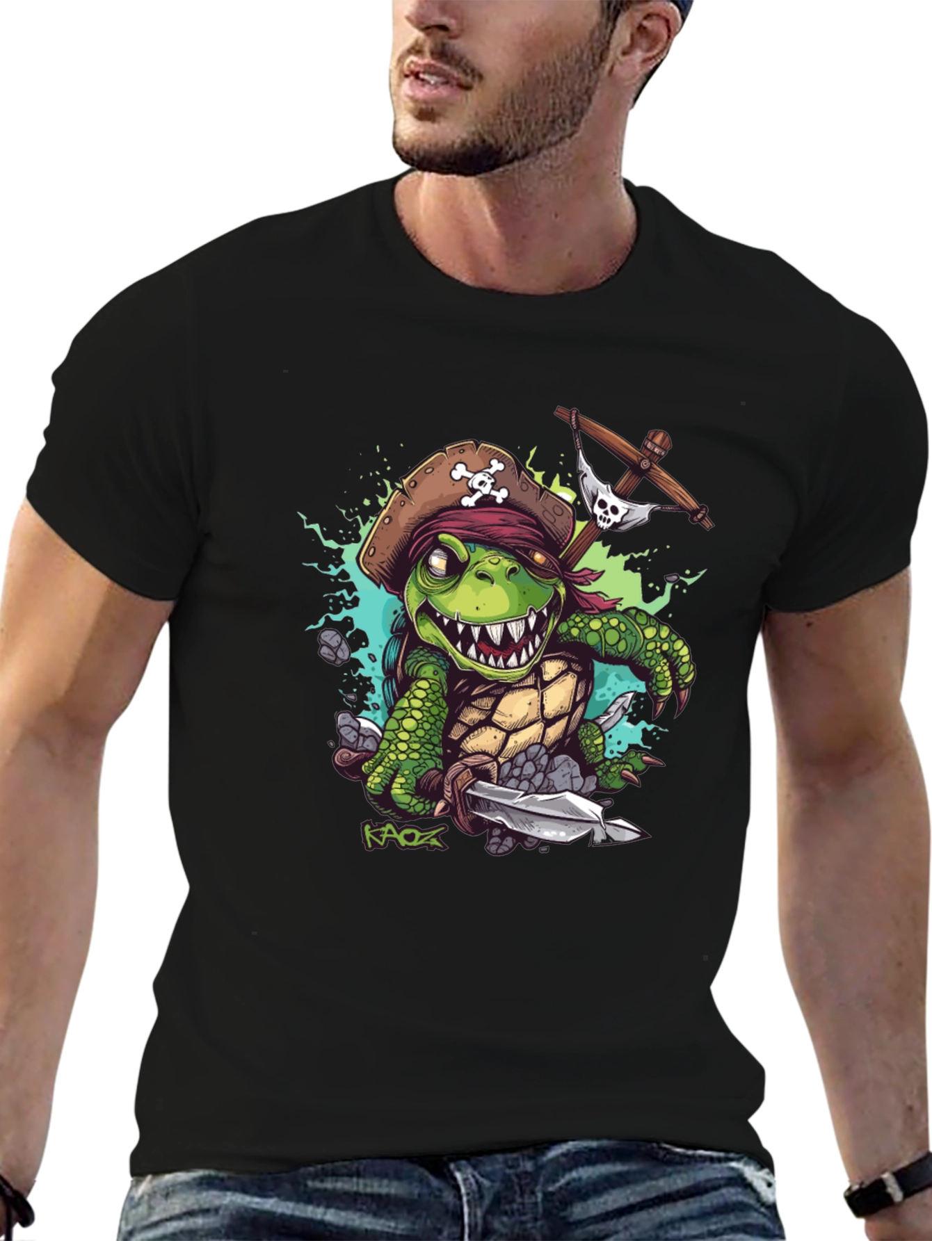 Pirate Turtle Graphic Tee - Unique Design