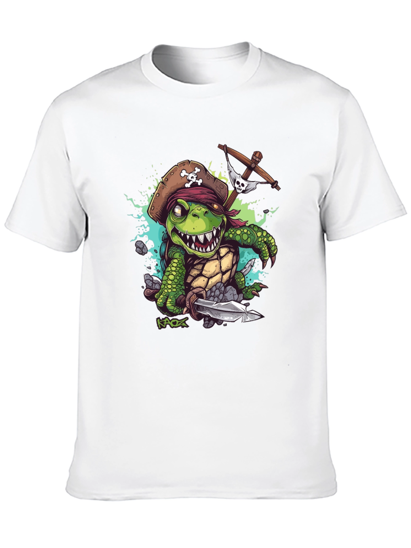 Pirate Turtle Graphic Tee - Unique Design