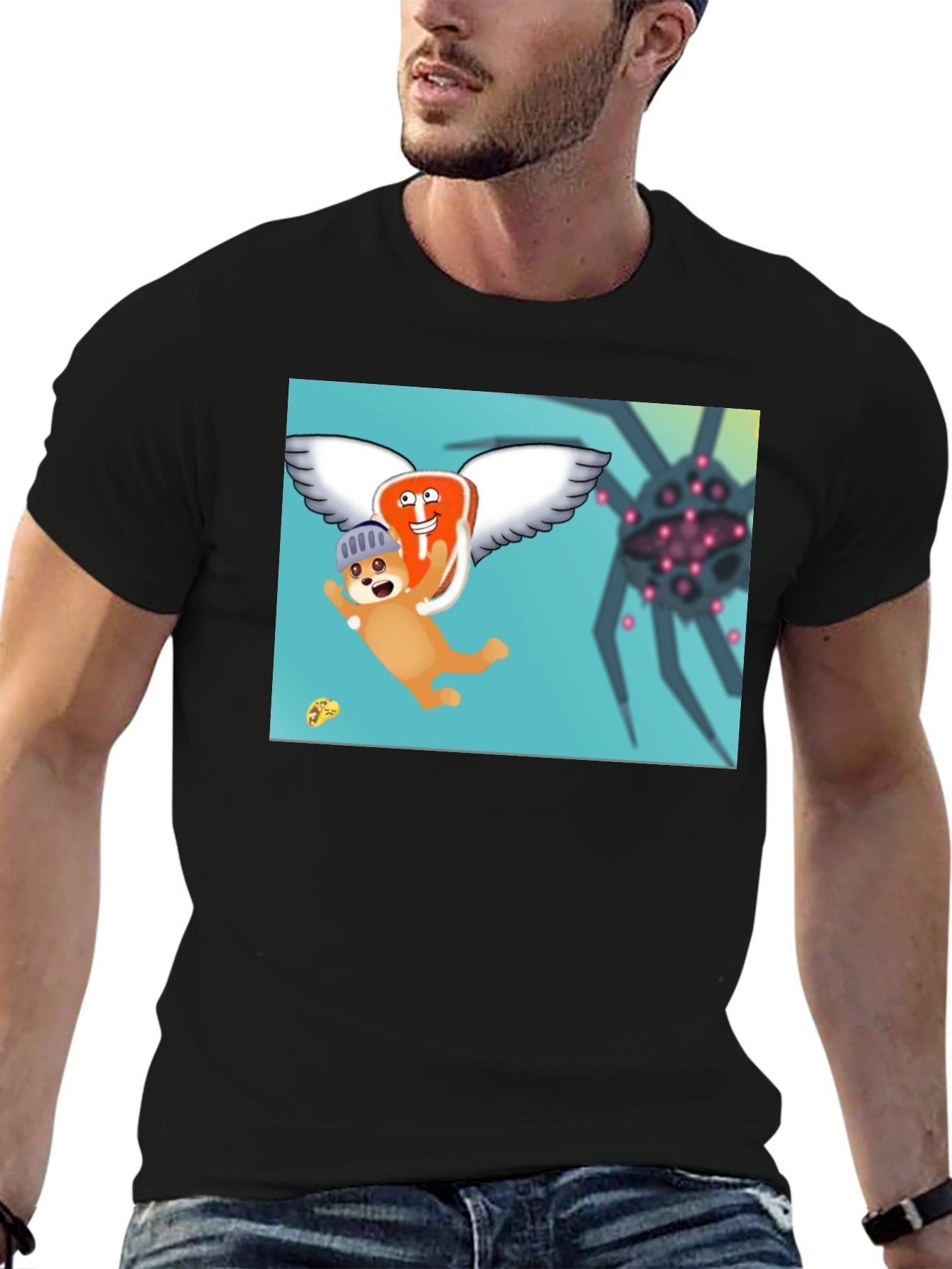 Flying Steak Dog T-Shirt