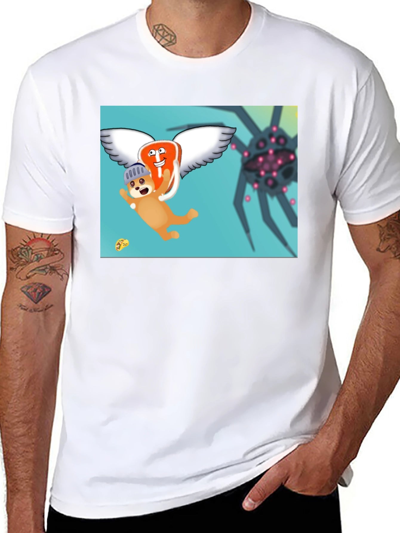 Flying Steak Dog T-Shirt
