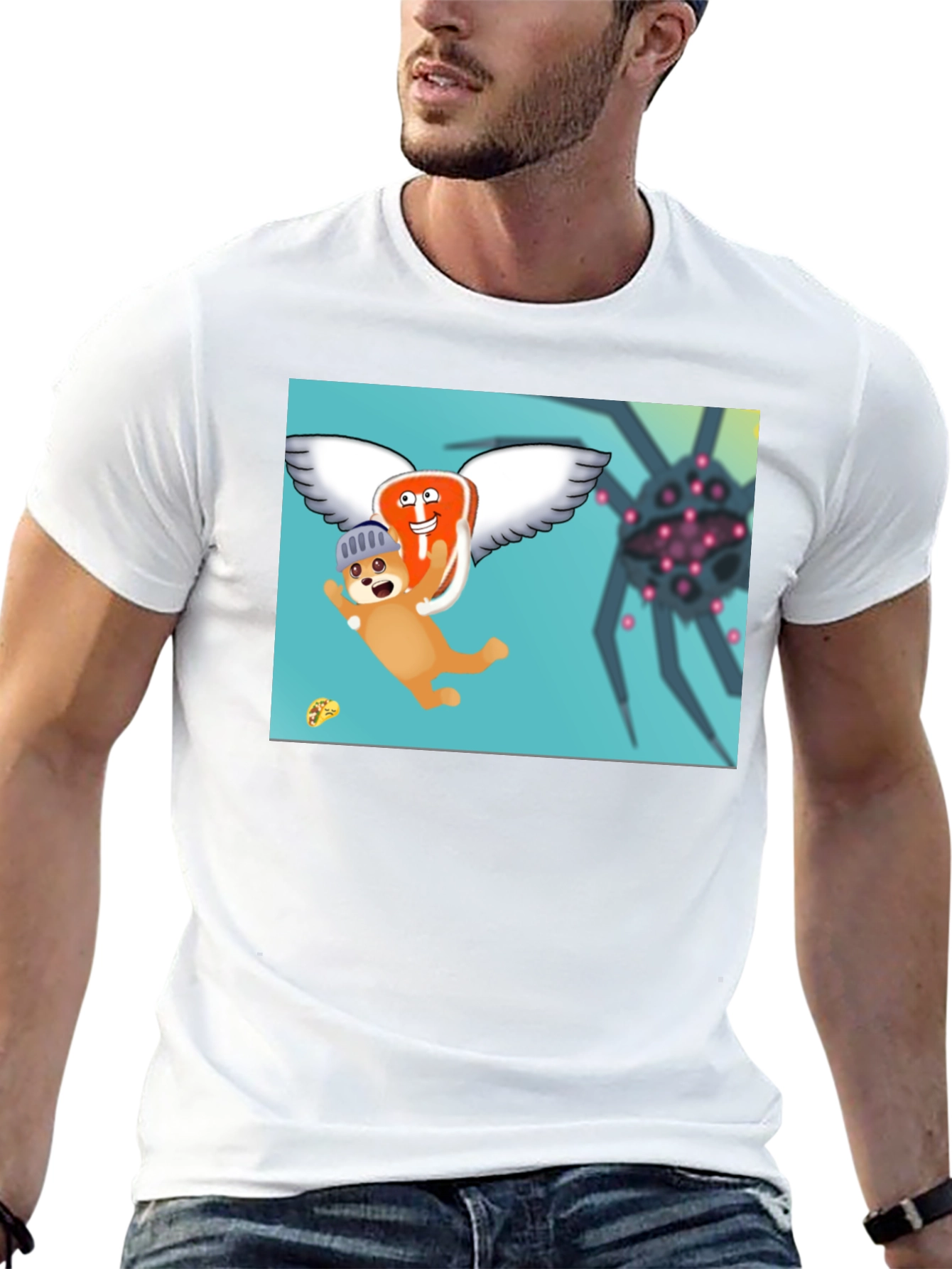 Flying Steak Dog T-Shirt