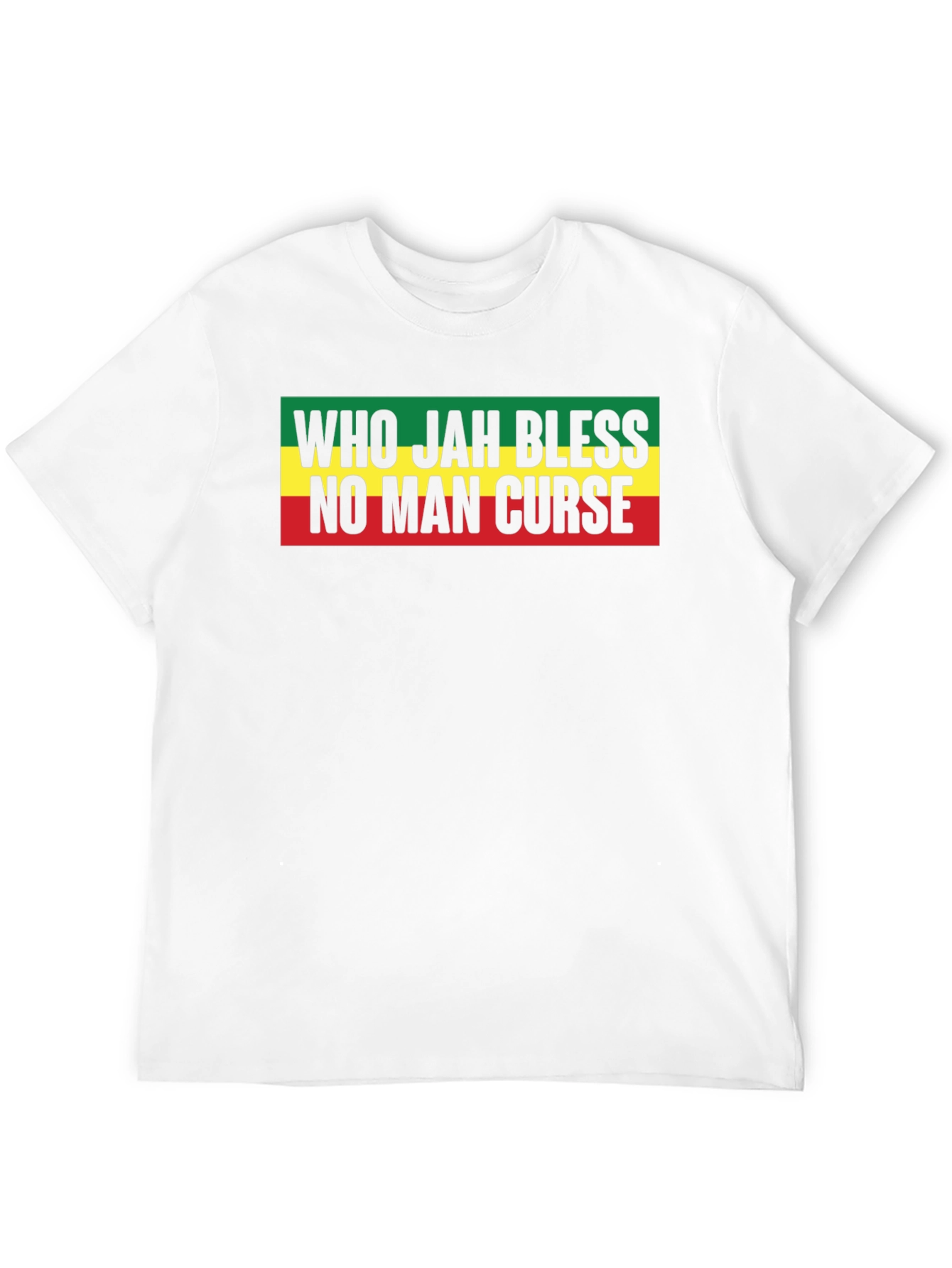 Rasta Who Jah Bless No Man Curse Graphic T-Shirt