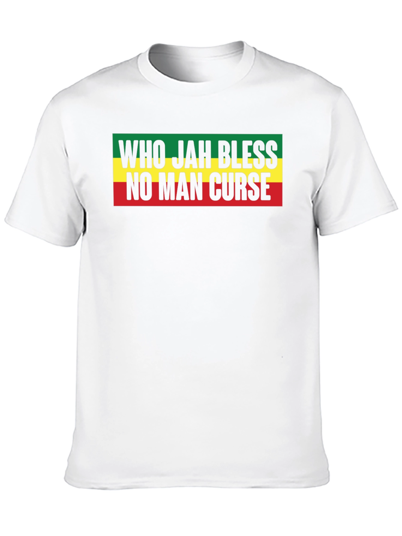 Rasta Who Jah Bless No Man Curse Graphic T-Shirt