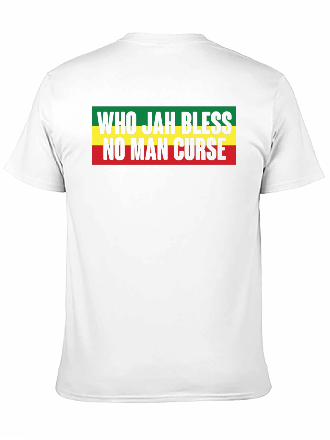 Rasta Who Jah Bless No Man Curse Graphic T-Shirt