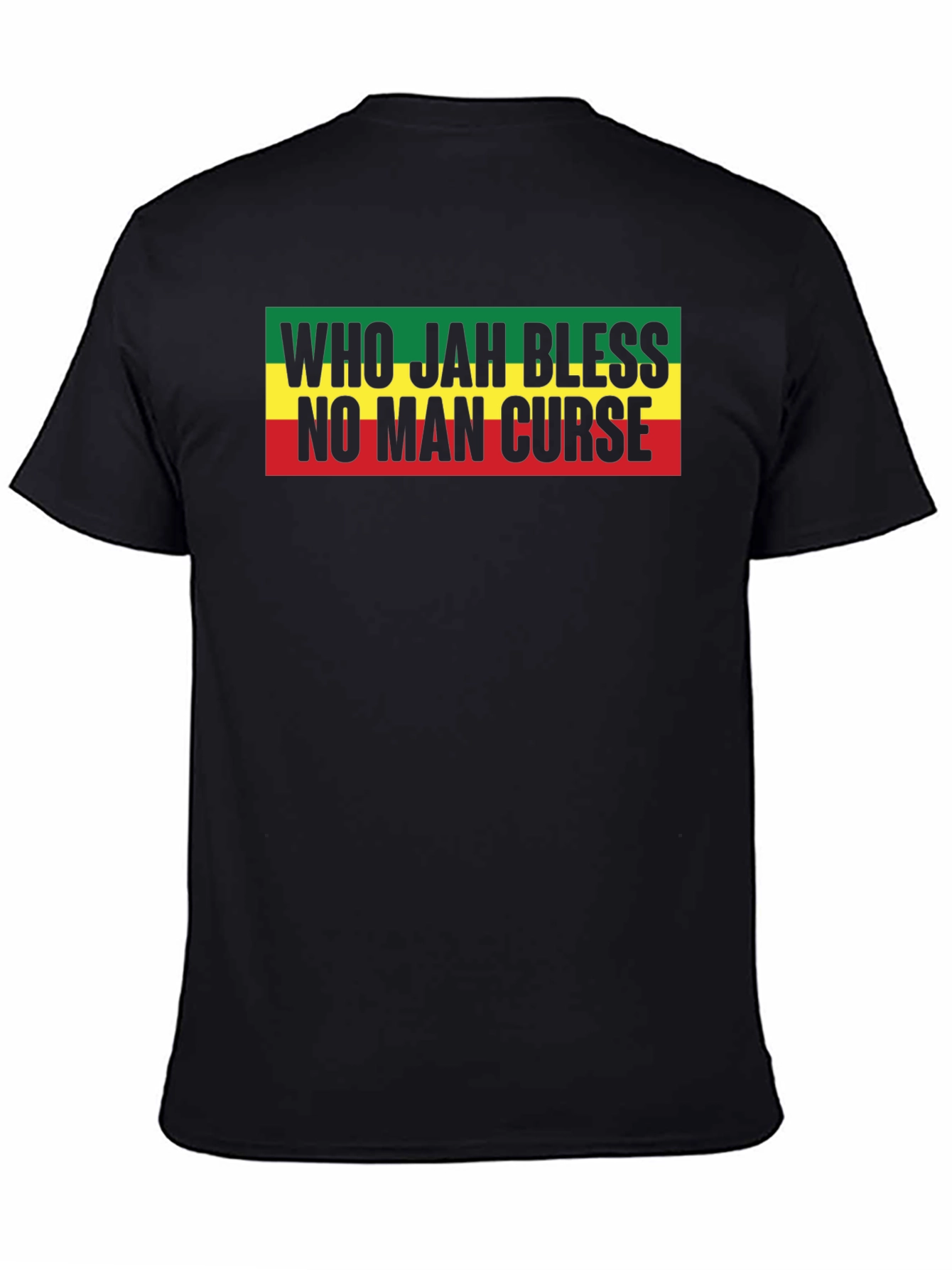 Rasta Who Jah Bless No Man Curse Graphic T-Shirt