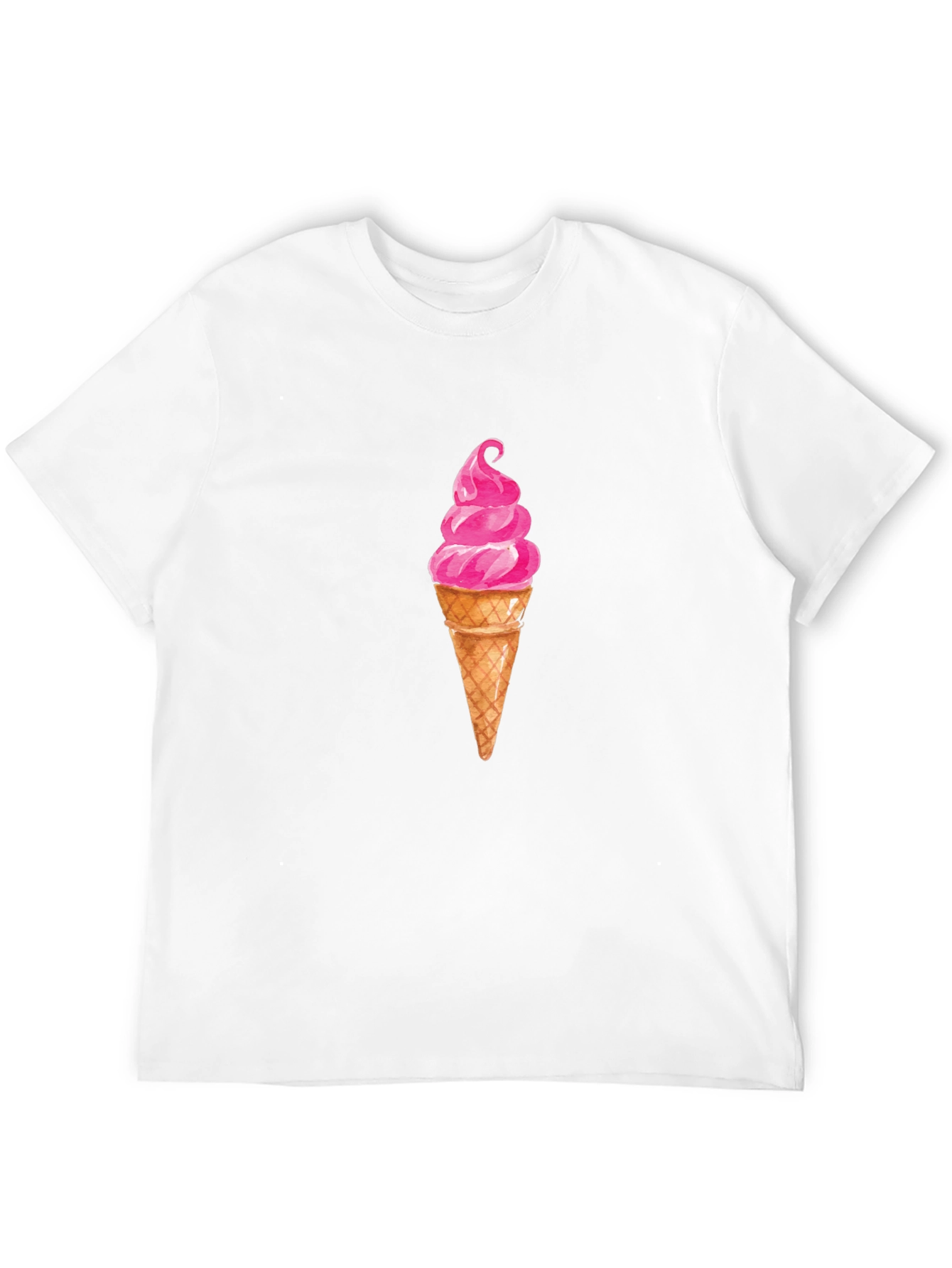 Ice Cream Graphic Tee - Casual Black T-Shirt