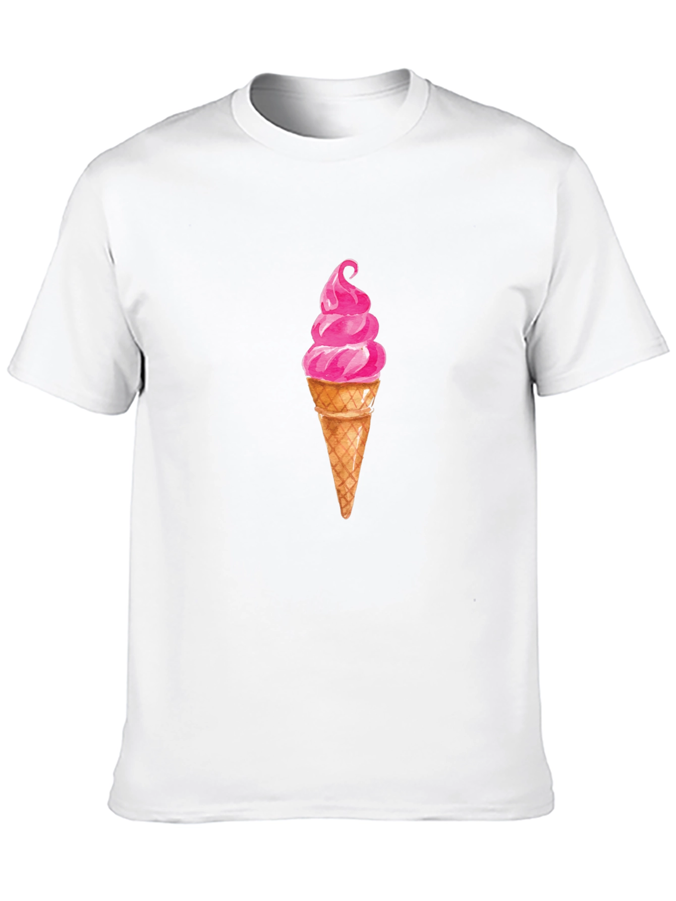 Ice Cream Graphic Tee - Casual Black T-Shirt