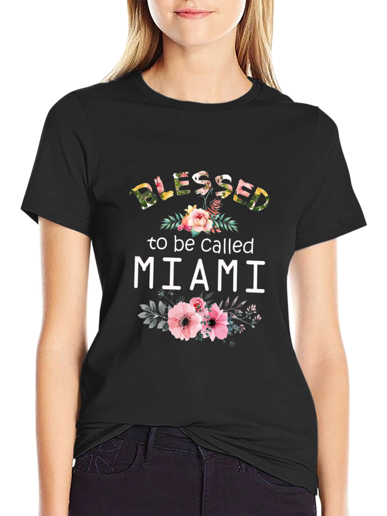 Blessed to be Called Miami Floral T-Shirt