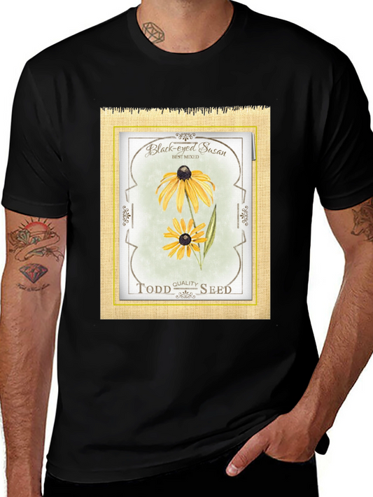 Black-Eyed Susan Graphic Tee - Vintage Seed Packet Design