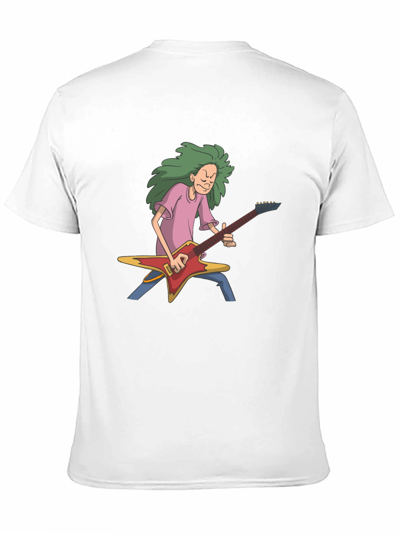Cartoon Guitarist Black T-Shirt