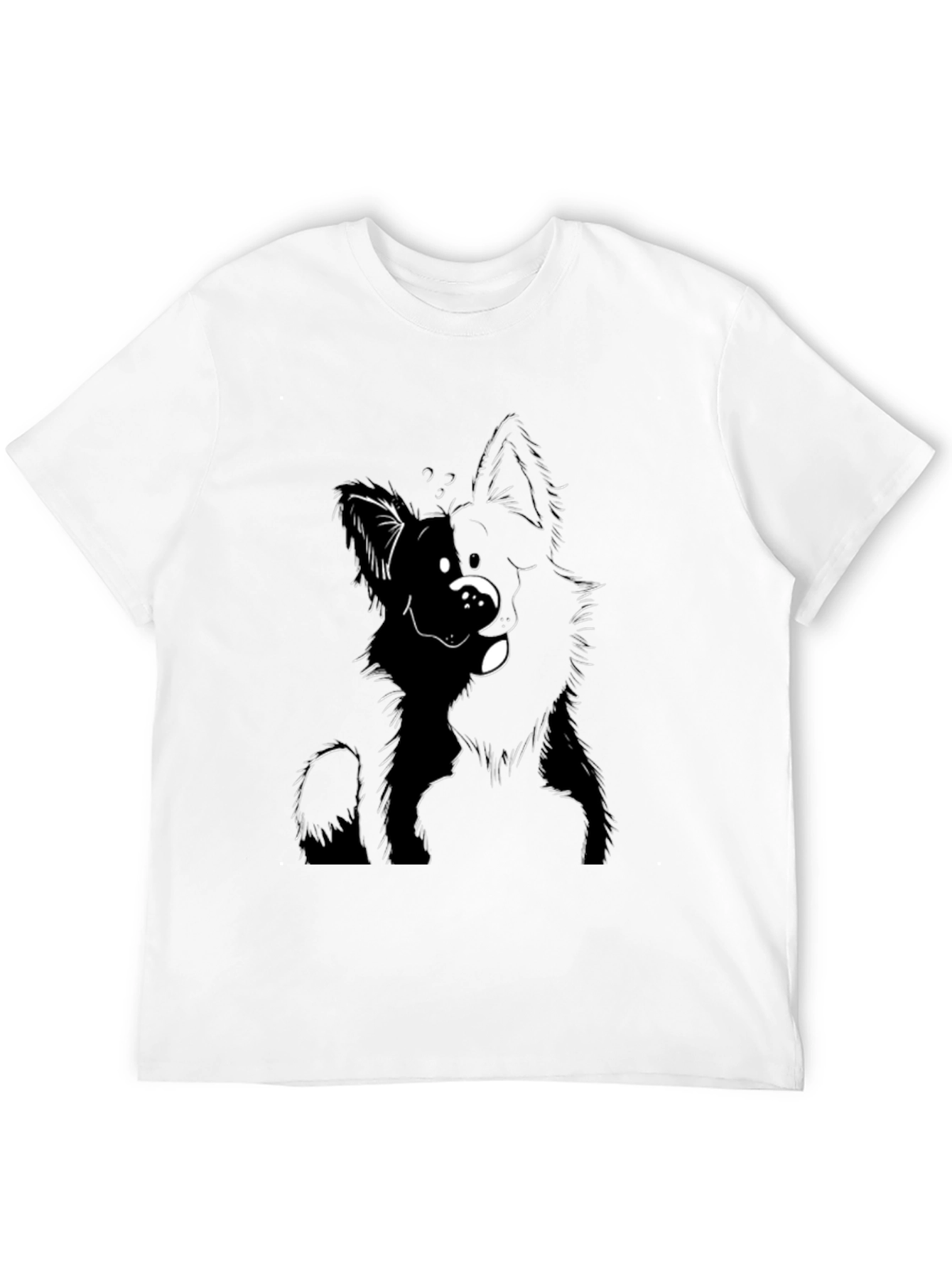Dog Graphic Black T-Shirt Canine Lover Tee