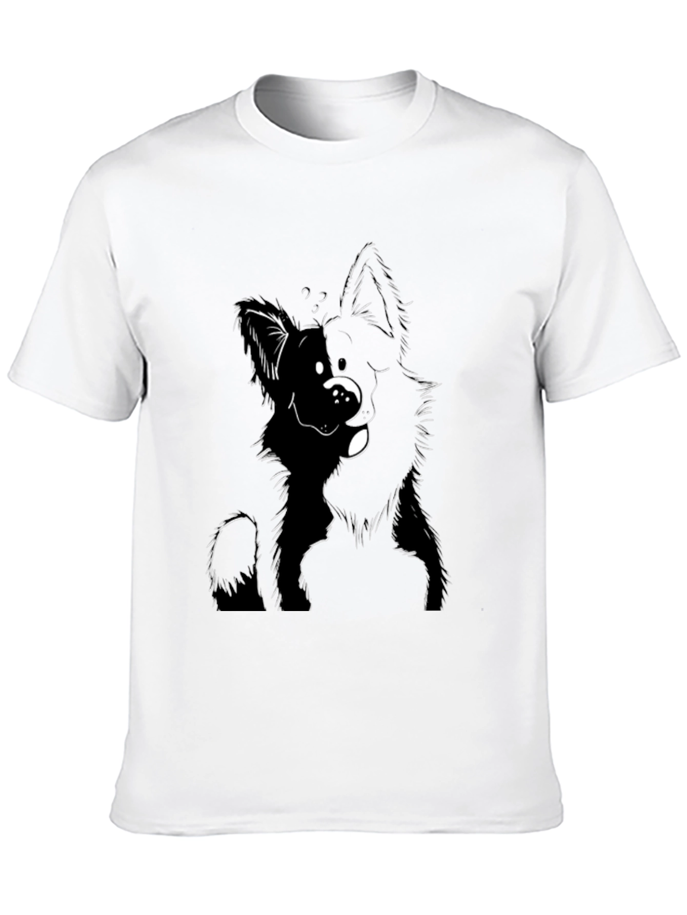 Dog Graphic Black T-Shirt Canine Lover Tee