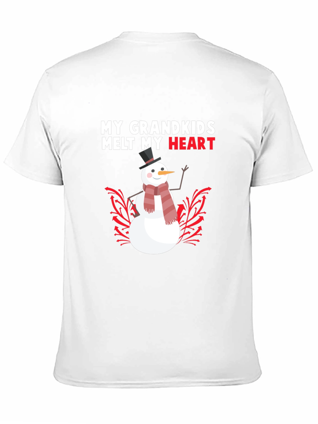 My Grandkids Melt My Heart Snowman T-Shirt