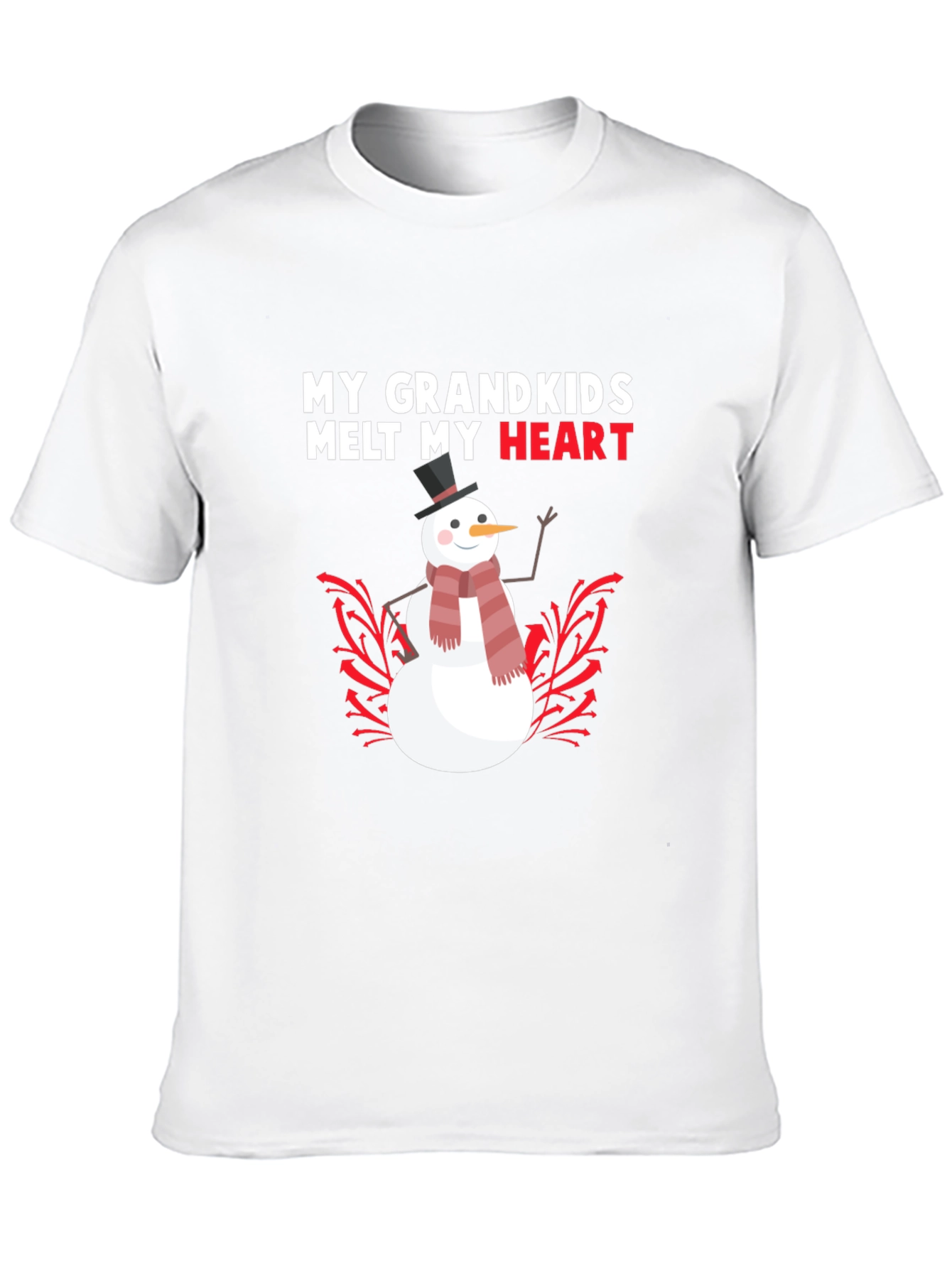 My Grandkids Melt My Heart Snowman T-Shirt