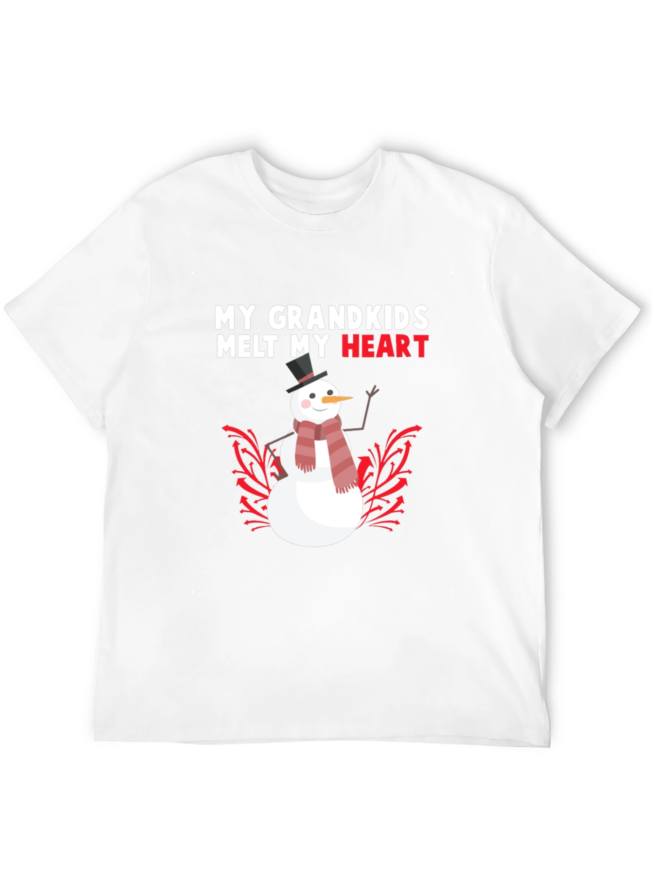 My Grandkids Melt My Heart Snowman T-Shirt