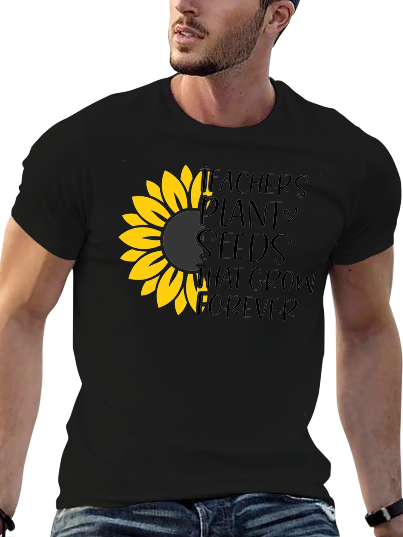 Teachers Plant Seeds T-Shirt - Sunflower Design