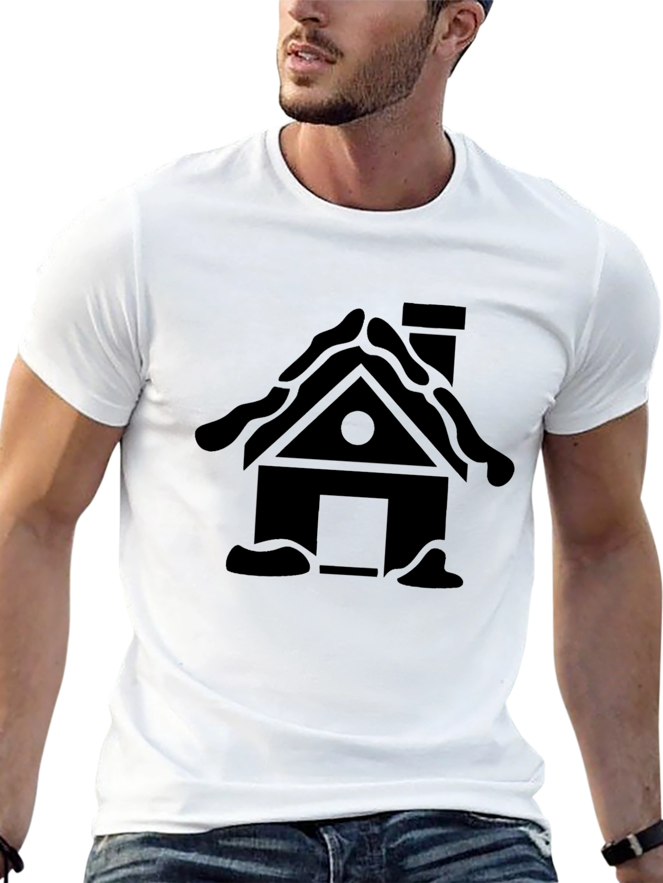 Cabin Tee - Black House Graphic T-Shirt