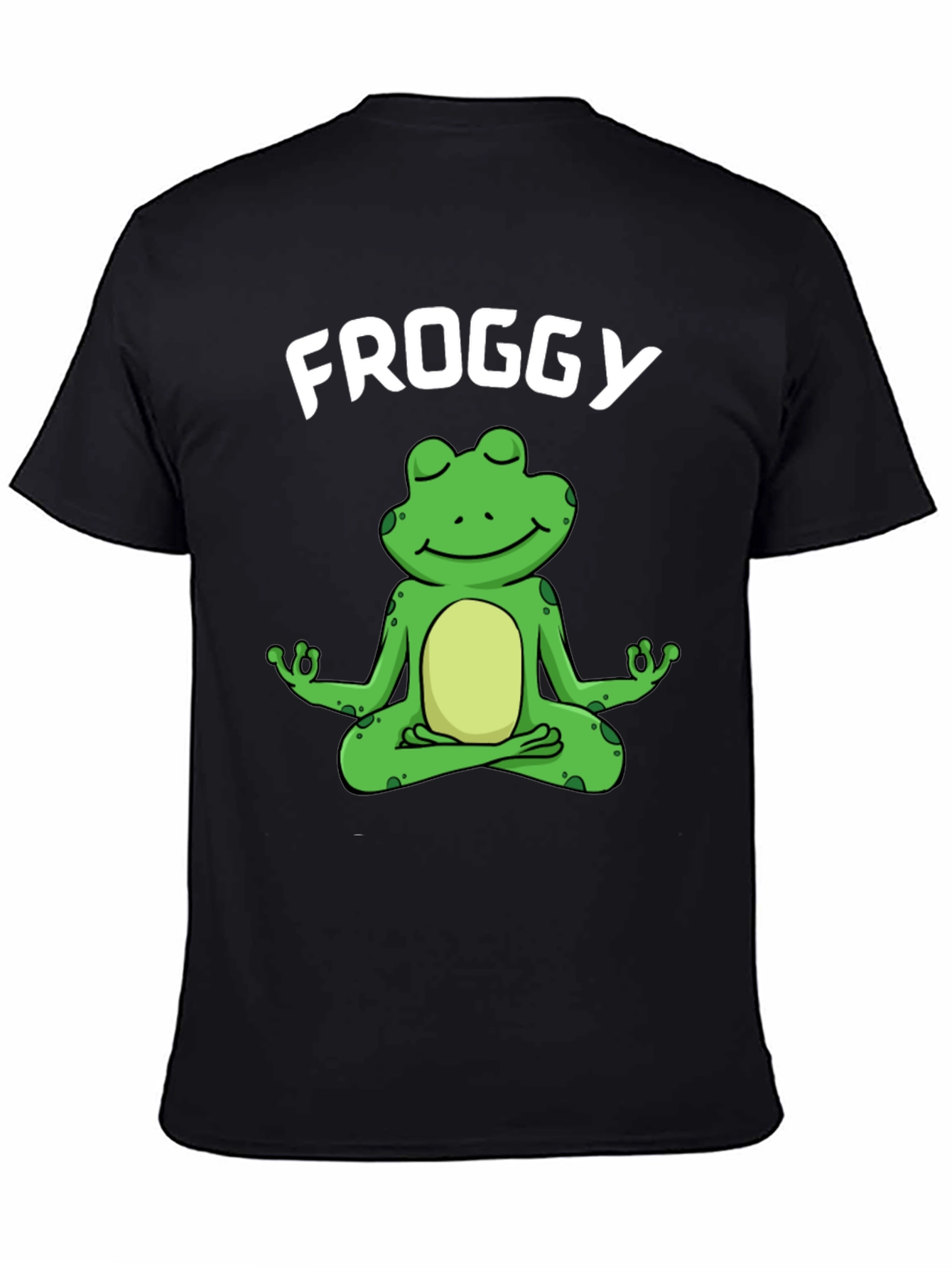 Froggy Meditation T-Shirt - Relaxed Fit Black