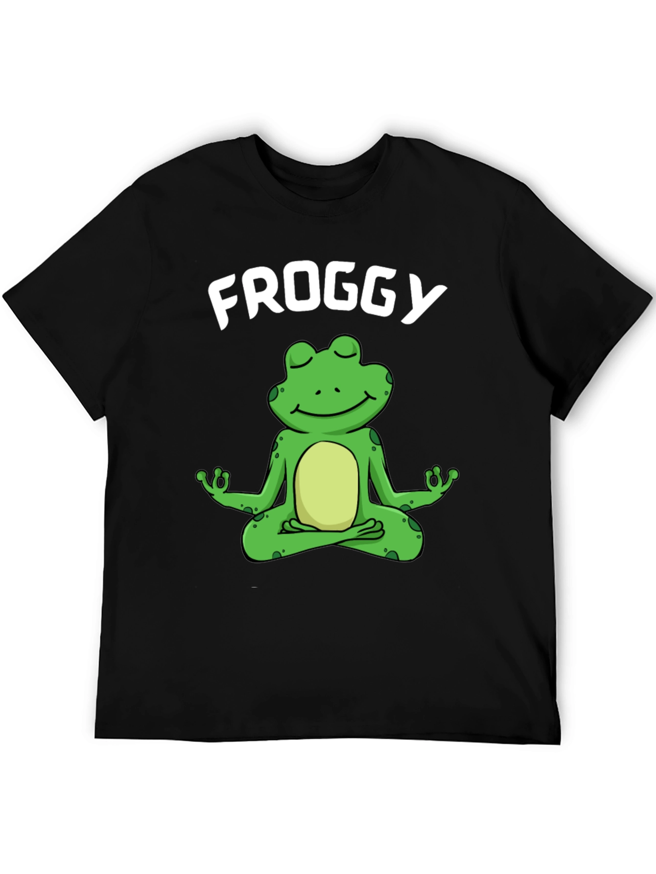 Froggy Meditation T-Shirt - Relaxed Fit Black