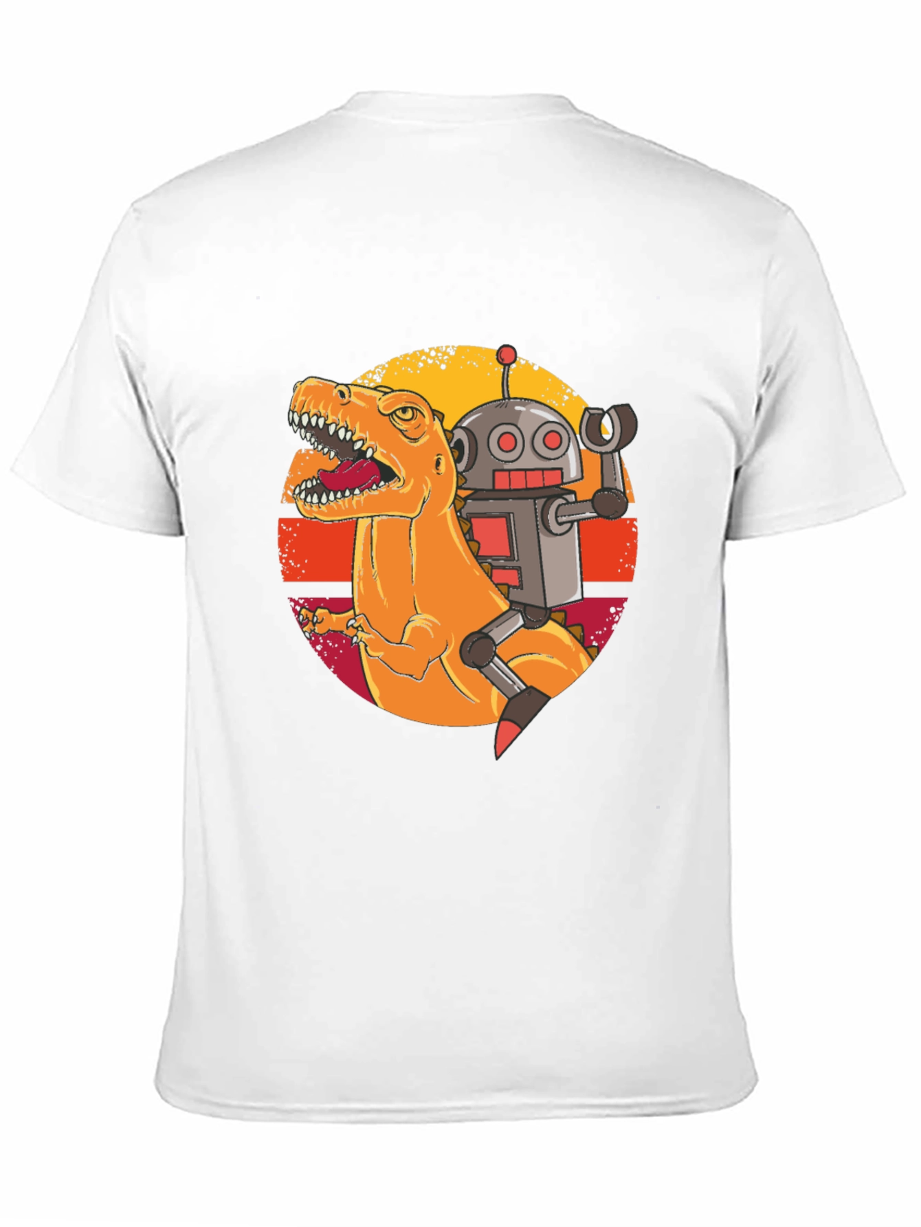 Dino & Robot Retro Graphic Tee