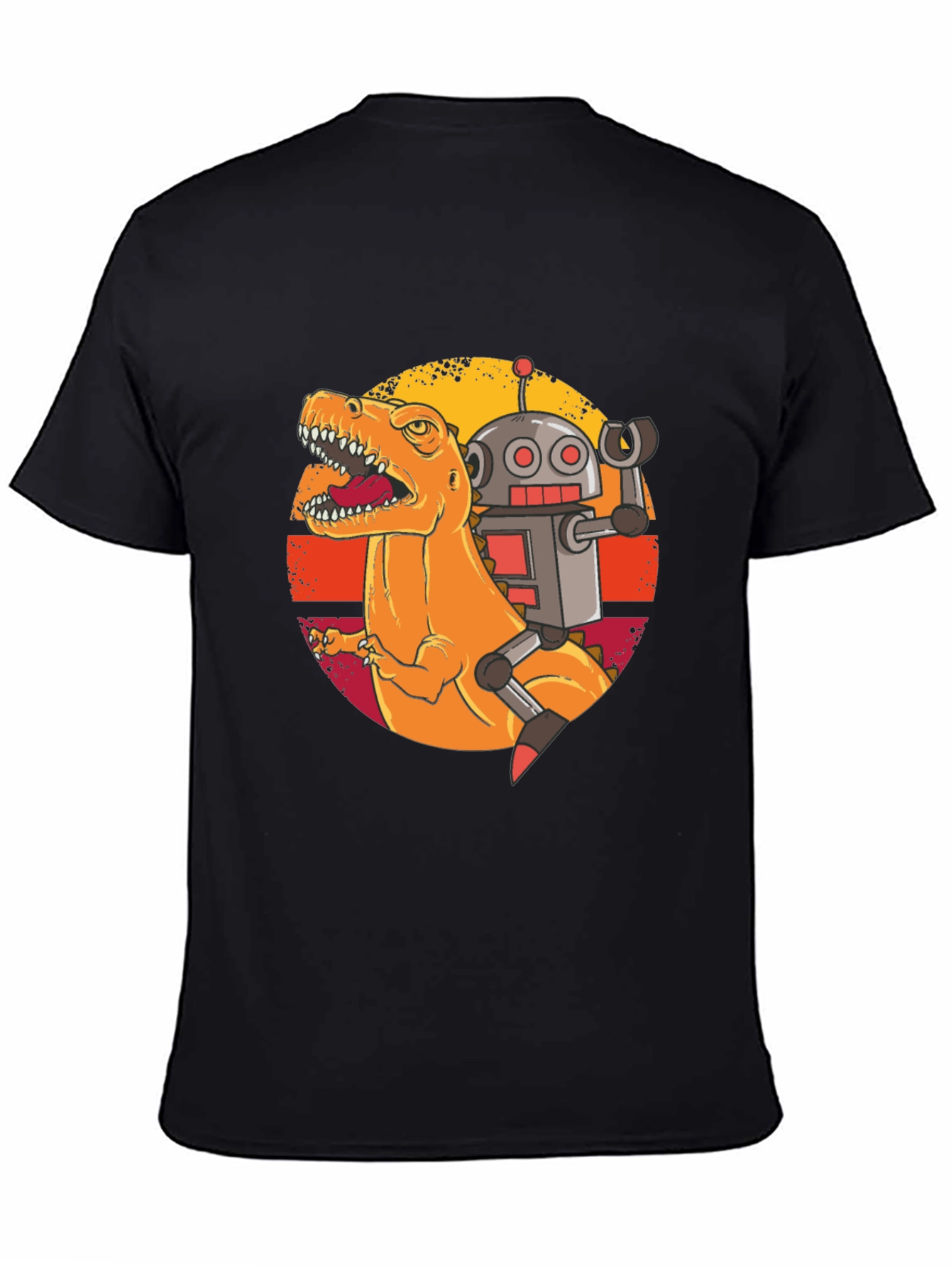 Dino & Robot Retro Graphic Tee