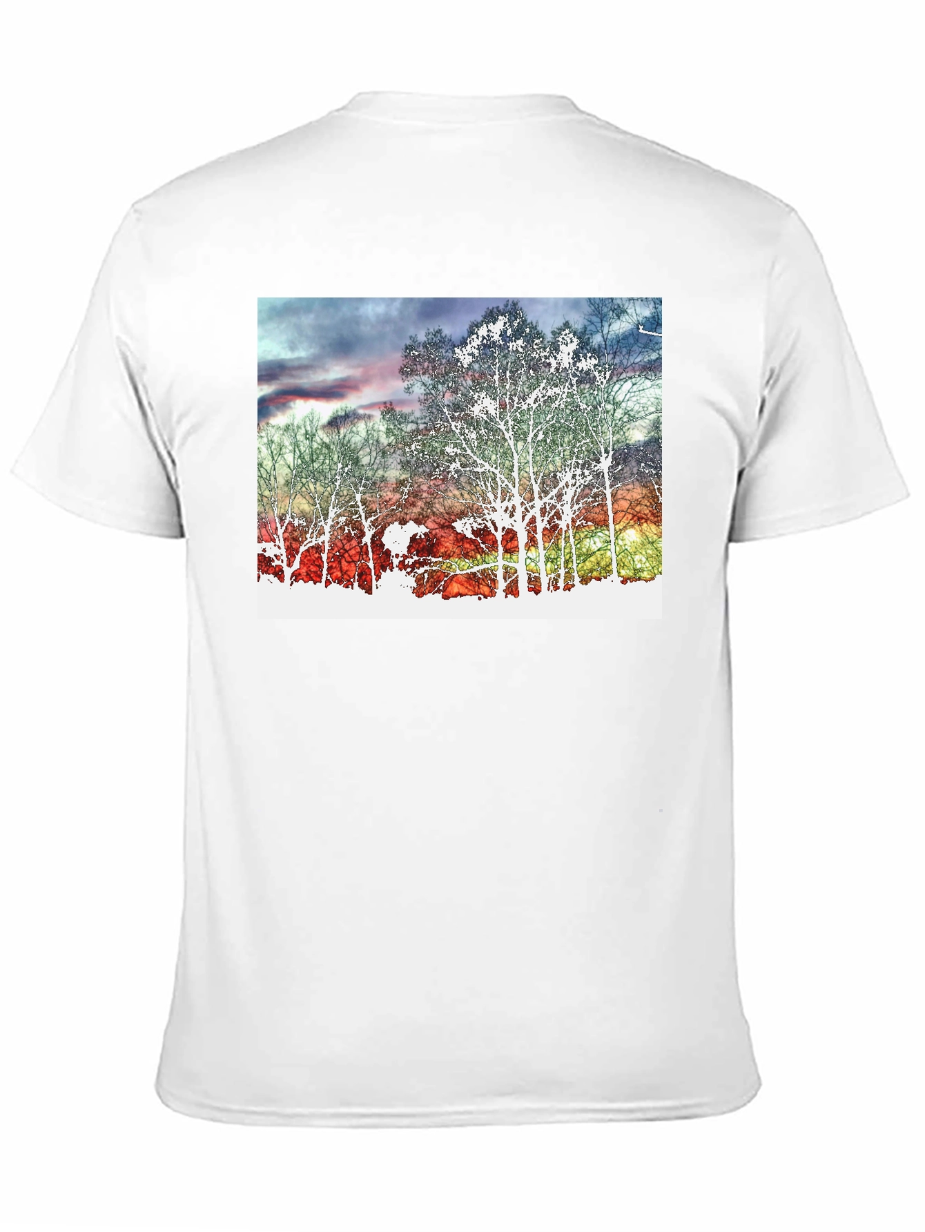 Sunset Tree Graphic Tee - Black Cotton Blend