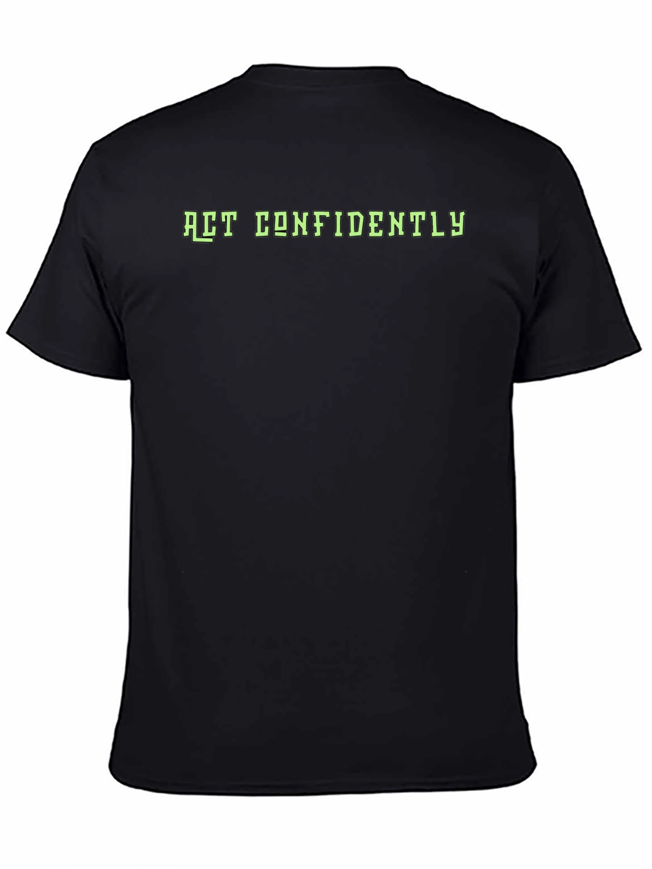 Act Confidently Graphic Tee - Mens Black T-Shirt