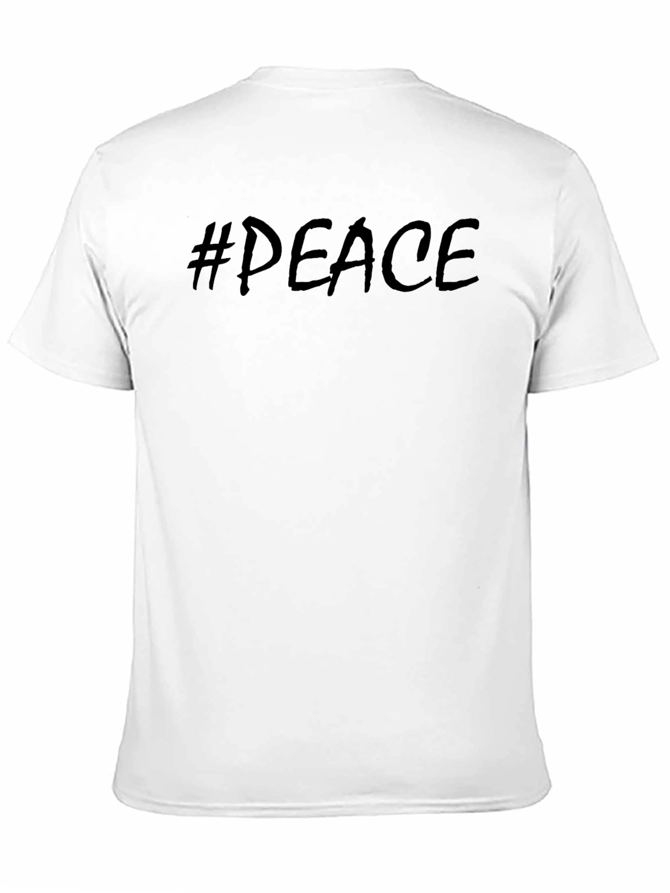 #Peace Mens Black Graphic T-Shirt