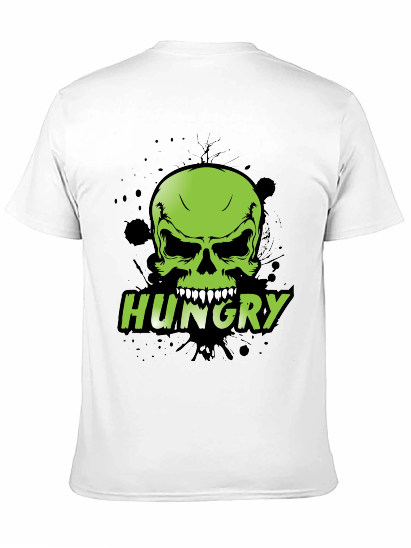 Hungry Skull Graphic Tee - Mens Black T-Shirt
