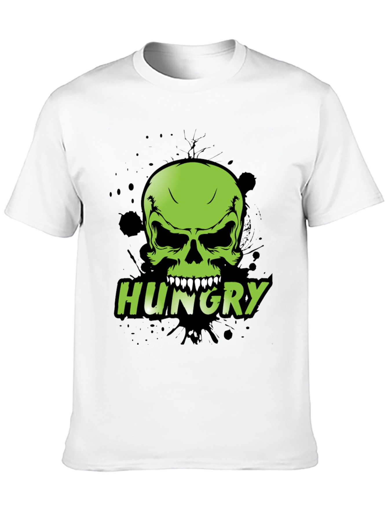 Hungry Skull Graphic Tee - Mens Black T-Shirt