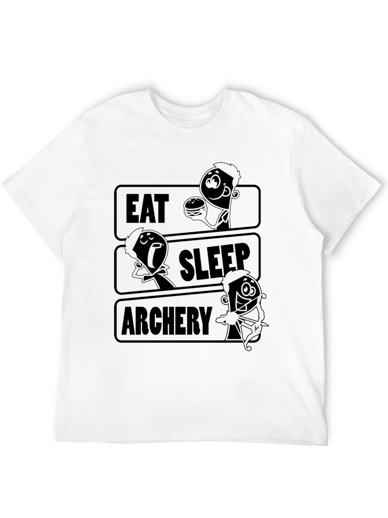 Eat Sleep Archery Black Graphic Tee