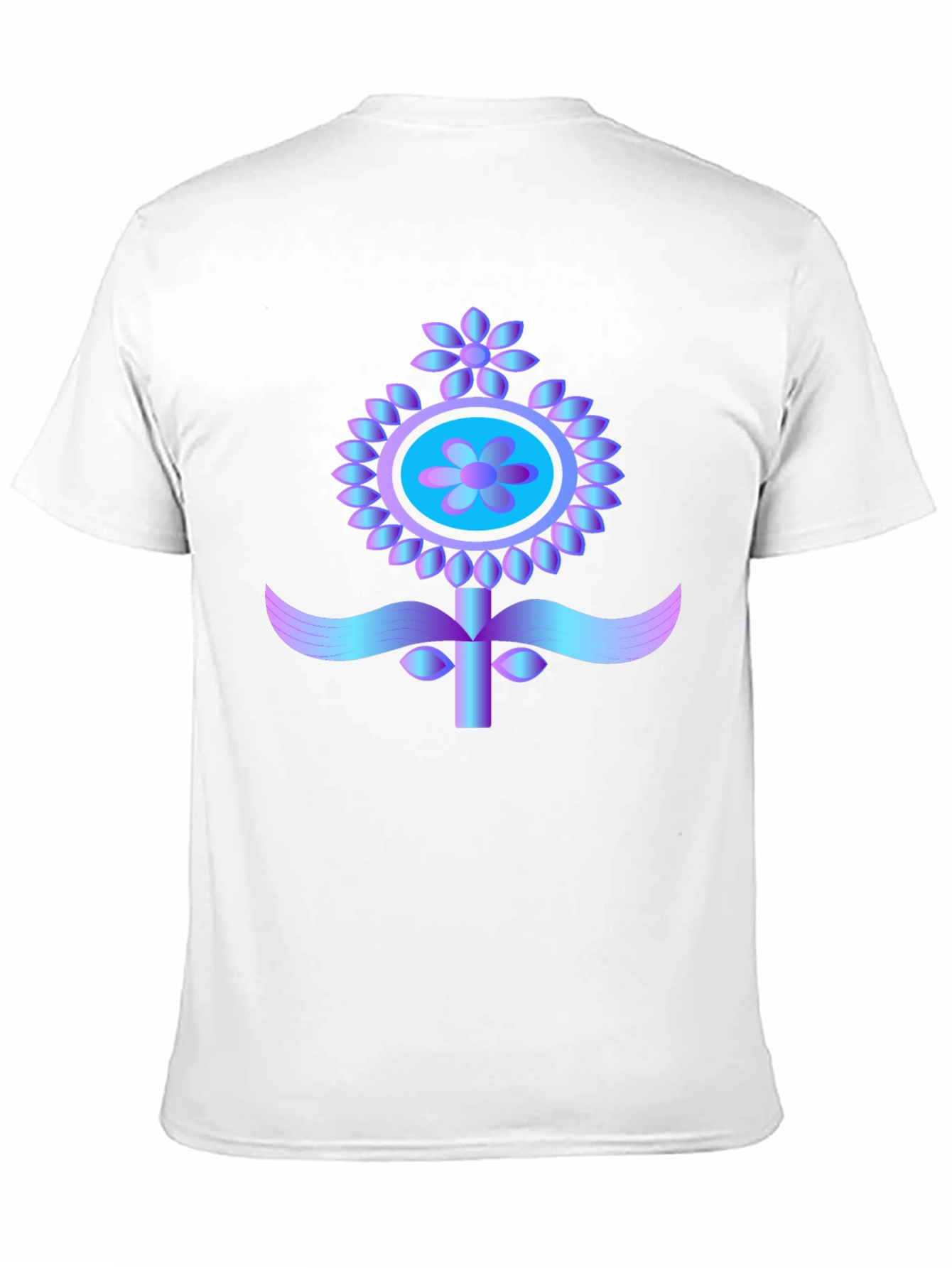 Abstract Floral Graphic Print Black T-Shirt