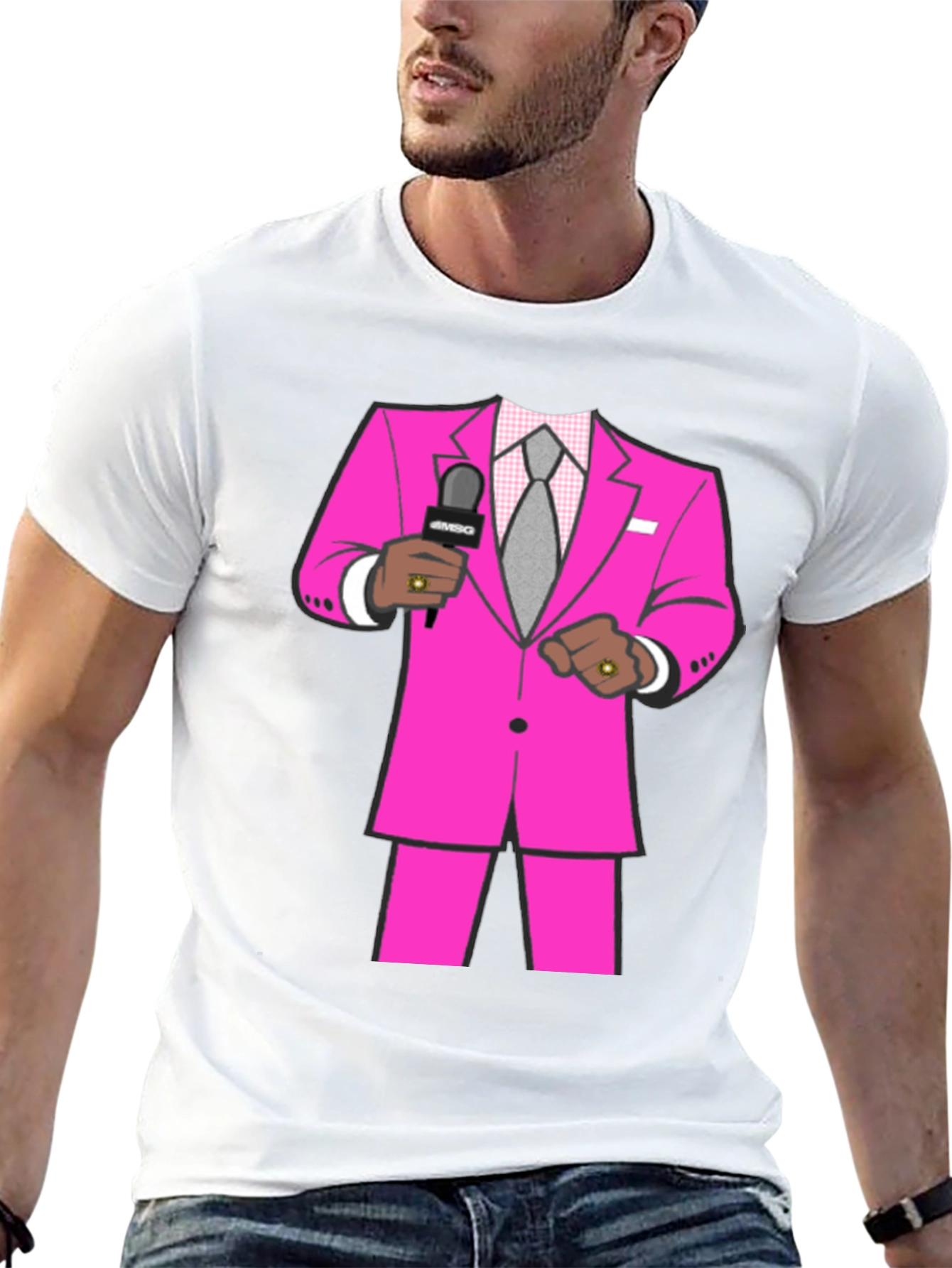 Pink Suit Graphic Tee - Stand Out Style
