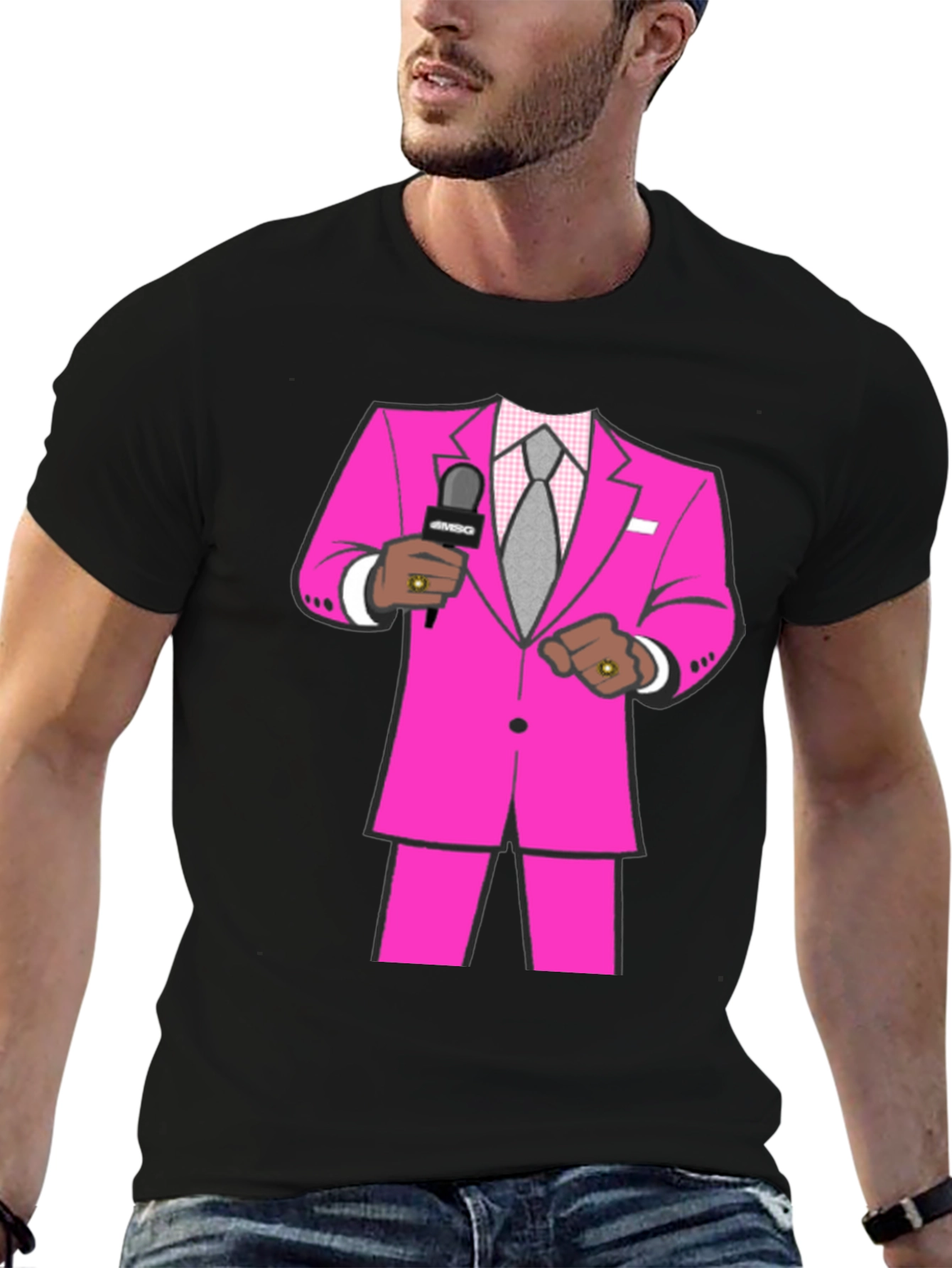 Pink Suit Graphic Tee - Stand Out Style