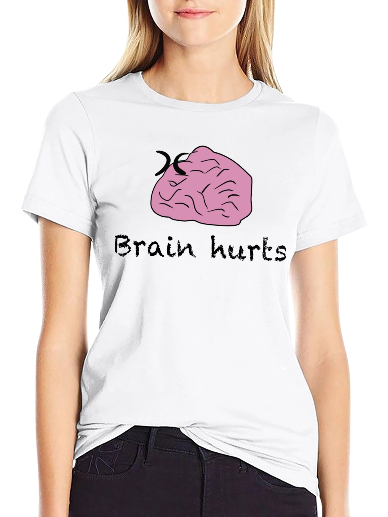Brain Hurts Graphic Tee - Funny T-Shirt