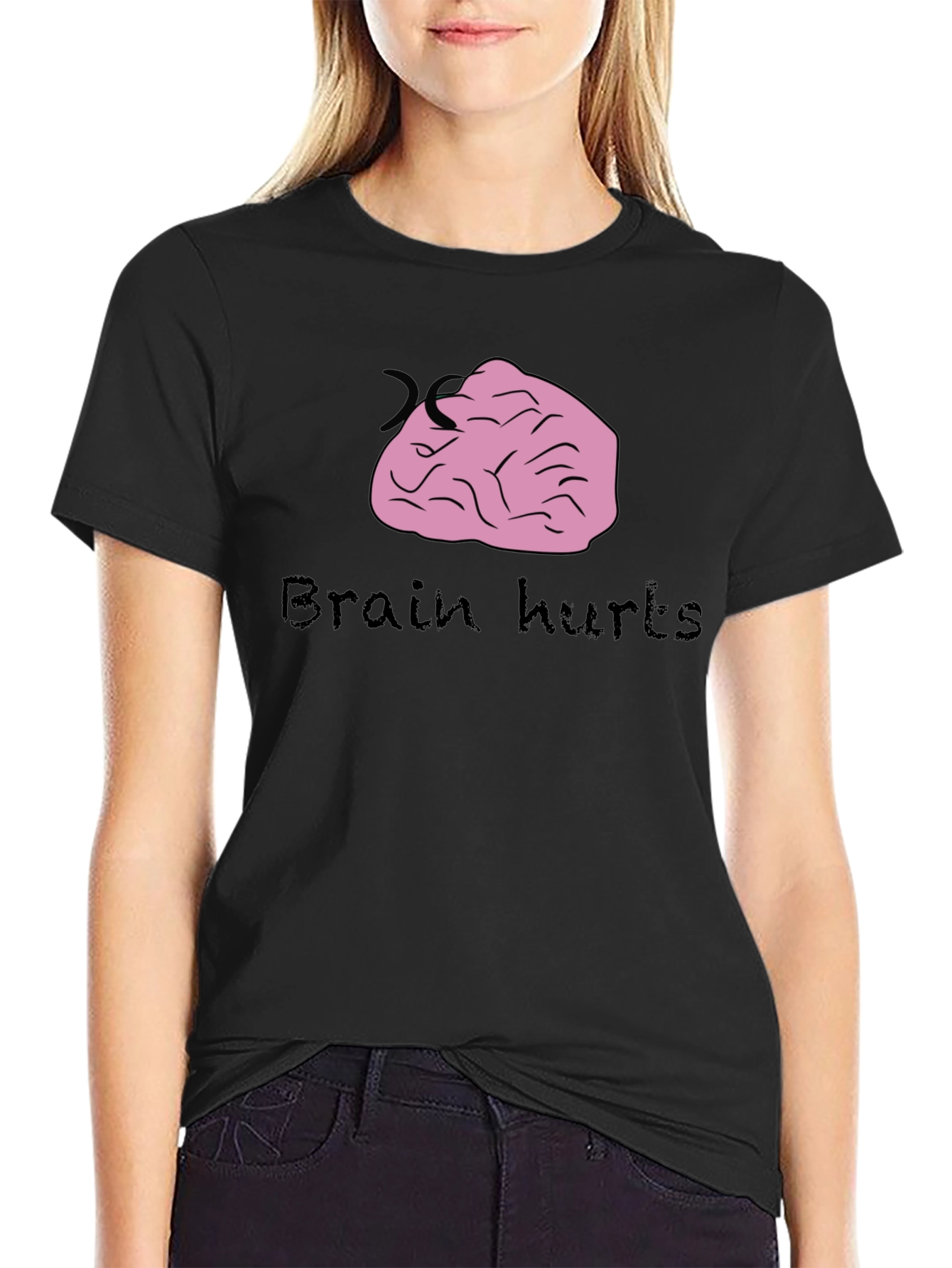 Brain Hurts Graphic Tee - Funny T-Shirt