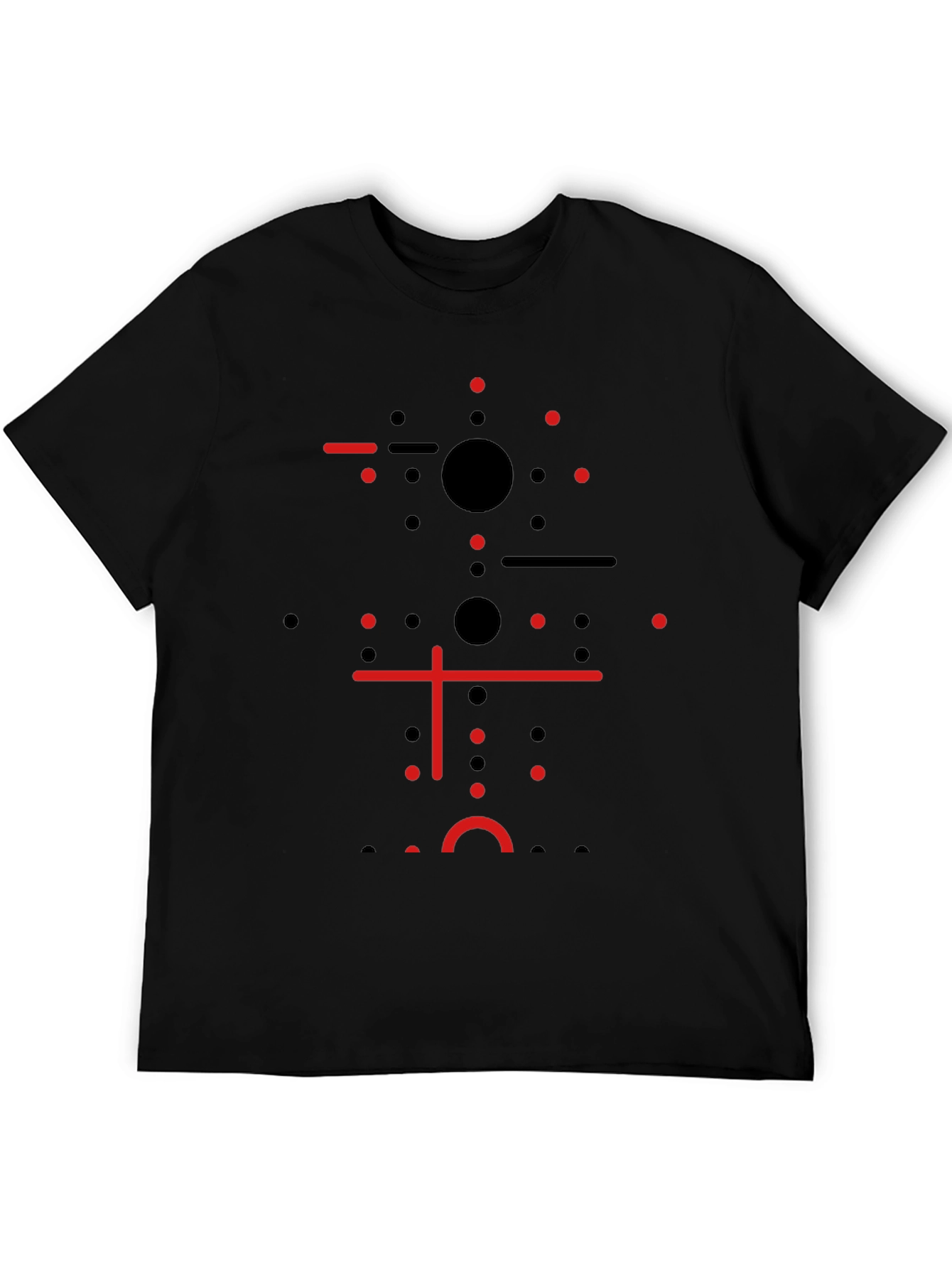 Abstract Geometric Graphic Print T-Shirt - Modern Style