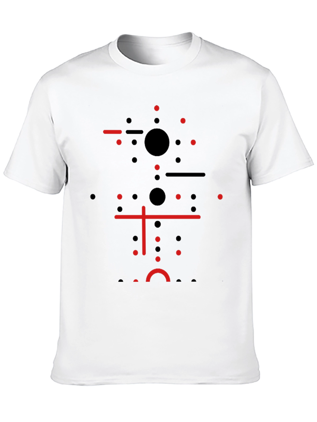 Abstract Geometric Graphic Print T-Shirt - Modern Style