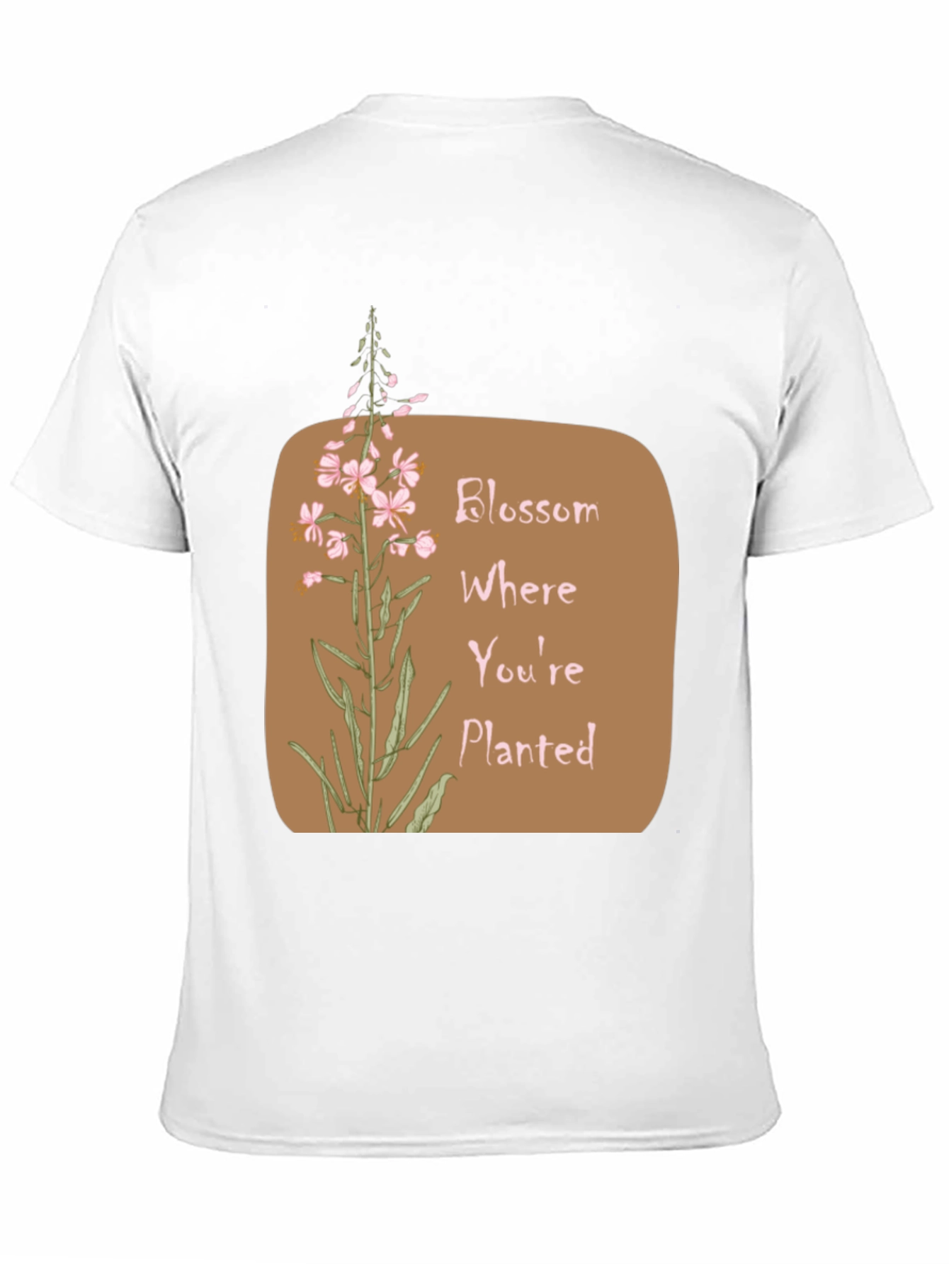Blossom Where Youre Planted Black T-Shirt