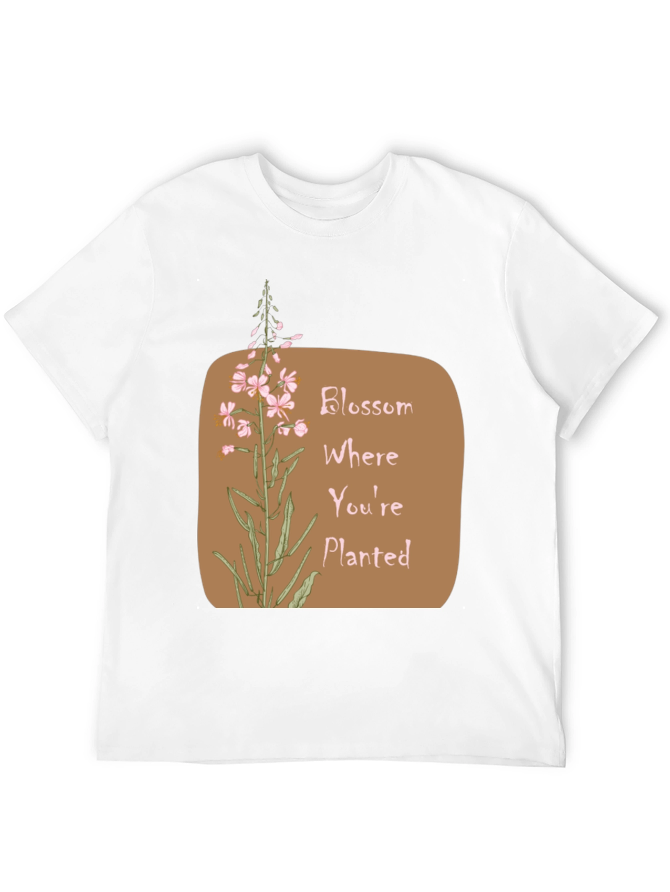 Blossom Where Youre Planted Black T-Shirt