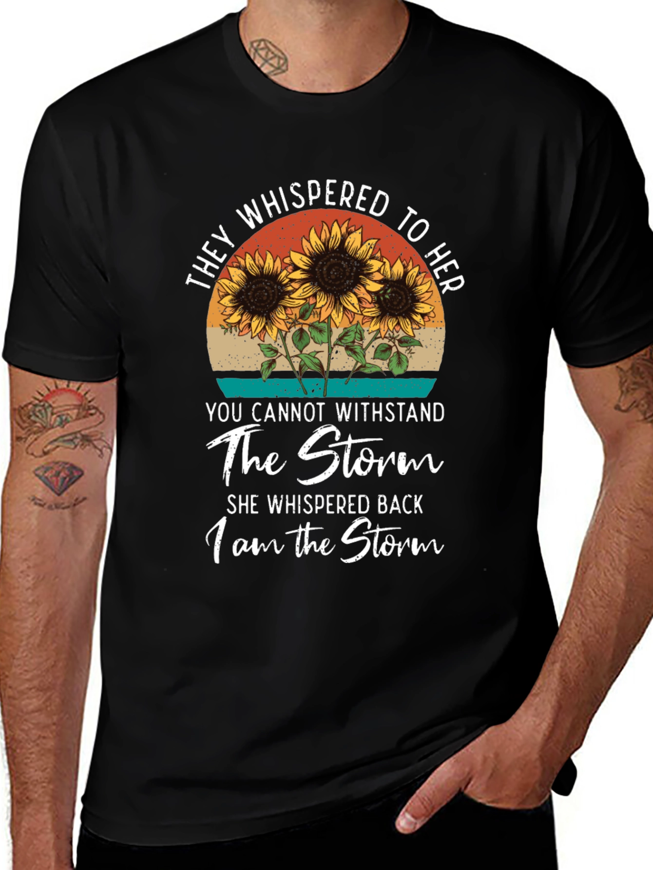 I Am The Storm Sunflower Graphic Tee